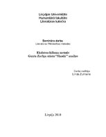 Referāts 'Gunta Zariņa stāsta "Slazdā" analīze pēc eksistenciālisma metodes', 1.