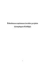 Biznesa plāns 'Ēdināšanas uzņēmuma izveides projekts kempingam Kuldīgā', 1.