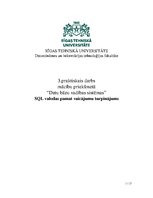 Prakses atskaite 'Trešais raktiskais darbs datu bāzēs', 1.