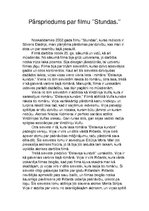 Konspekts 'Recenzija par filmu "Stundas"', 1.