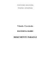 Paraugs 'Mājas darbs "Lietvedība un profesionālā terminoloģijā"', 1.