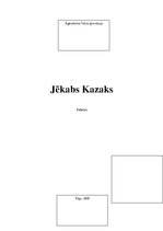 Referāts 'Jēkabs Kazaks', 1.