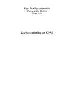 Referāts 'Darbs statistikā un SPSS', 1.
