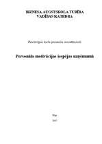 Referāts 'Personāla motivācijas iespējas uzņēmumā', 1.