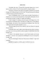 Diplomdarbs 'Mājokļu politikas pilnveidošanas iespējas Latvijā', 2.