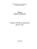 Referāts 'Nodokļi un uzņēmuma finanšu vide', 1.