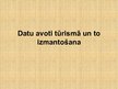 Prezentācija 'Datu avoti tūrismā un to izmantošana', 1.