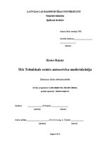 Diplomdarbs 'SIA "Tehniskais centrs" autoservisa modernizācija', 1.