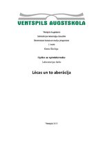Paraugs 'Lēcas un to aberācija', 1.