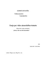 Eseja 'Dzīvnieku un augu sugu izzušana', 1.