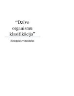 Konspekts 'Dzīvo organismu klasifikācija', 1.