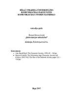 Eseja 'Patērētāju sabiedrība', 1.