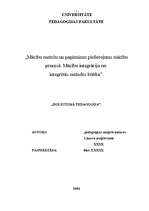 Referāts 'Holistiskā pedagoģija. Mācību metožu un paņēmienu pielietojums mācību procesā. M', 1.
