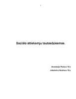 Referāts 'Sociālo attieksmju tautasdziesmas', 1.