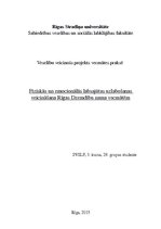 Referāts 'Veselību veicināšanas projekts', 1.