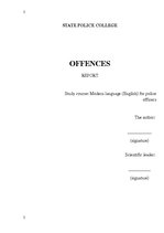 Referāts 'Offences', 2.