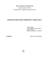 Konspekts 'Ieskaites darbs mācību priekšmetā "Psiholoģija"', 1.