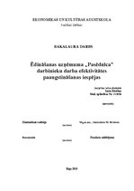 Diplomdarbs 'Darbinieku darba efektivitātes paaugstināšanas iespējas', 1.