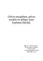 Referāts 'Galvas mazgāšana, galvas masāža un dabīgie matu kopšanas līdzekļi', 1.