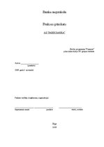 Prakses atskaite 'Prakses pārskats AS "Parex banka"', 1.