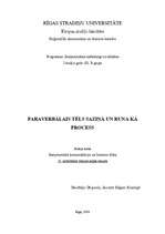 Konspekts 'Paraverbālais tēls saziņā un runa kā process', 1.