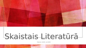 Prezentācija 'Skaistais literatūrā', 1.