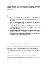 Eseja 'Issues and Situation Analysis with OPEC and the Oil Industry', 1.