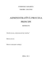 Referāts 'Administratīvā procesa principi', 1.