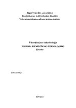 Referāts 'Fosfora likvidēšanas tehnoloģijas', 1.