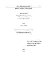 Prakses atskaite 'Aktīvā mācību un audzināšanas prakse pirmsskolā', 1.