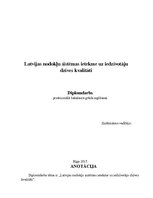 Diplomdarbs 'Latvijas nodokļu sistēmas ietekme uz iedzīvotāju dzīves kvalitāti', 1.