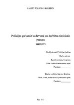 Referāts 'Policijas galvenie uzdevumi un darbības tiesiskais pamats', 1.