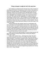 Eseja 'Being a Teenager Is Tough and Cool at the Same Time', 1.