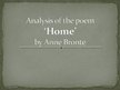 Eseja 'Analysis of the Poem "Home" by Anne Bronte', 6.