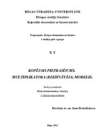 Konspekts 'Kopējais pieprasījums. Multiplikatora (reizinātāja) modelis', 1.