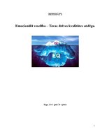 Referāts 'Emocionālā veselība - tavas dzīves kvalitātes atslēga', 1.
