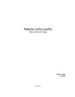 Paraugs 'Mākslas darbu analīze', 1.
