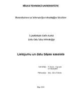 Konspekts 'Lietojumu un datu bāzes sasaiste', 1.
