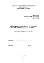 Referāts 'Meža apsaimniekošanas plāns', 1.