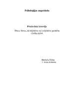 Referāts 'Pētnieciskā intervija. Stress kā objektīva vai subjektīva parādība cilvēka dzīvē', 1.