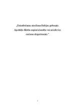 Referāts 'Dzimtbūšanas atcelšana Baltijas guberņās.Apstākļu diktēta nepieciešamība vai nei', 1.