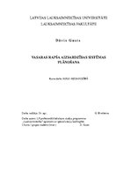 Referāts 'Vasaras rapša aizsardzības sistēmas plānošana', 1.