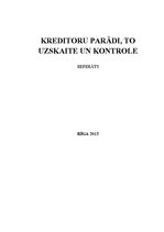 Referāts 'Kreditoru parādi, to uzskaite un kontrole', 1.