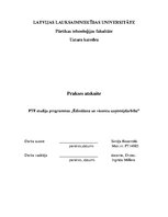 Prakses atskaite 'Restorānu prakses atskaite', 1.