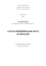 Referāts 'Latvijas robežšķērsotāju skaits no ārvalstīm (prognozēšana)', 1.