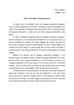 Eseja 'Origins of language', 1.