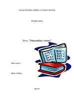 Referāts 'Matemātikas vēsture', 1.