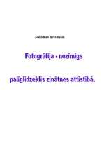 Referāts 'Fotogrāfija - nozīmīgs palīglīdzeklis zinātnes attīstībā', 1.
