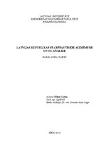 Diplomdarbs 'Latvijas Republikas starptautiskie aizņēmumi un to analīze', 1.