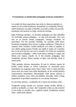 Eseja 'Vai humānisms un demokrātija pedagoģijā noved pie visatļautības', 1.